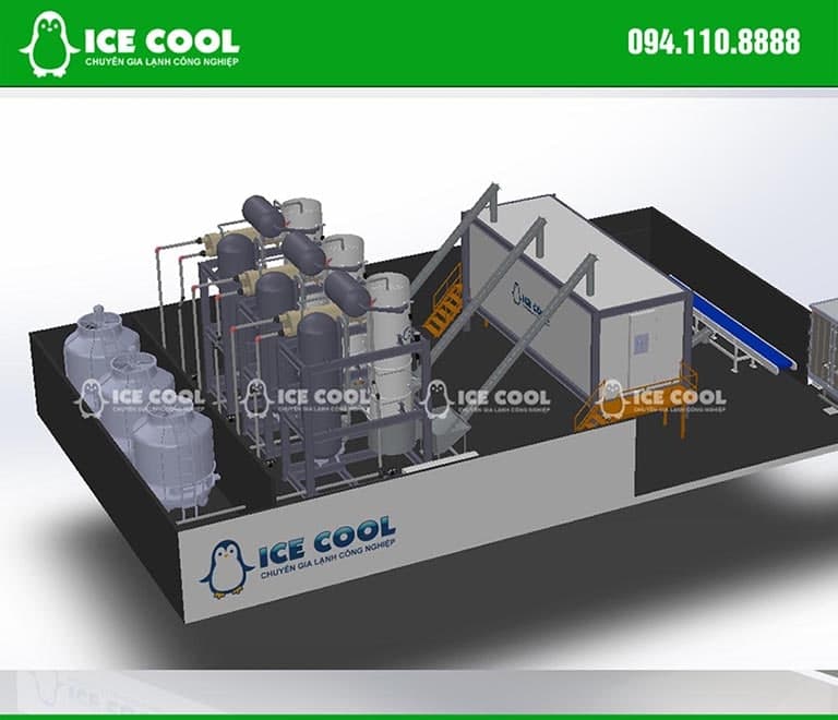 Design of industrial ice cube factory ICE COOL