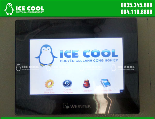 Control screen of pure ice cube machine 2 tons