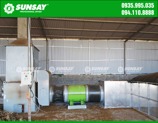 Horizontal drying machine for drying medicinal herbs installed in Son La