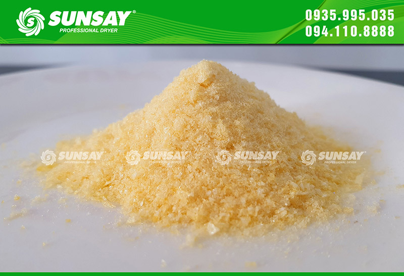 Dried orange powder soluble sublimation