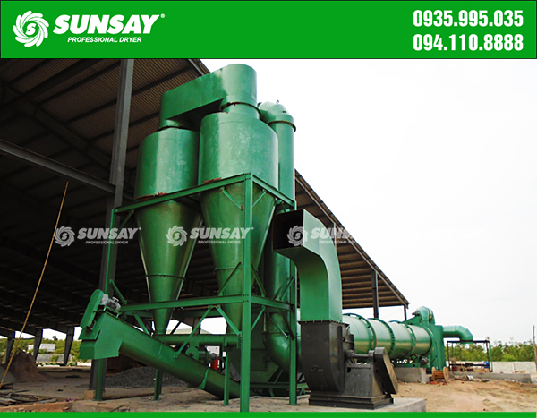 Rotary barrel dryer saves time when using