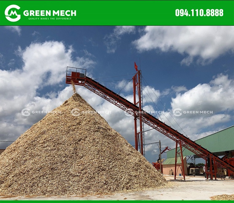 Dumping yard for export woodchip factory