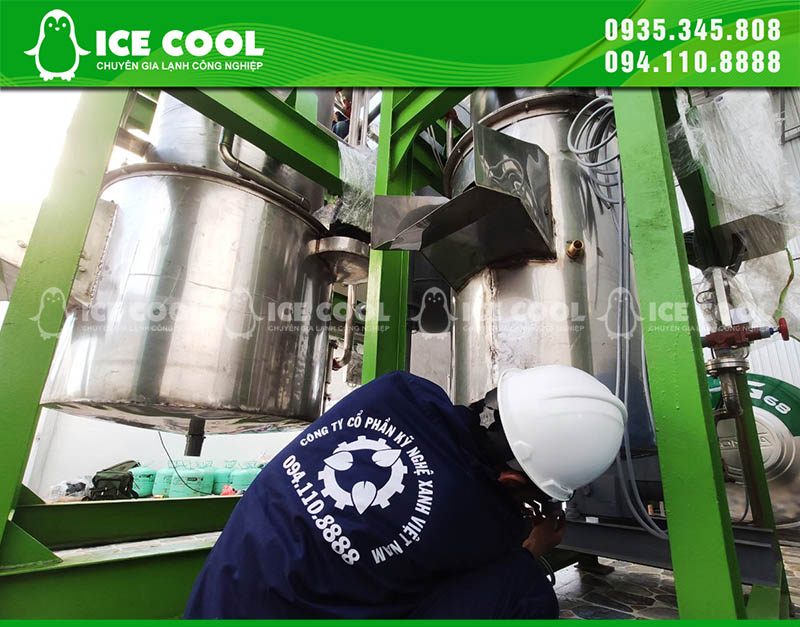 Installing an ice cube production system in Binh Thuan