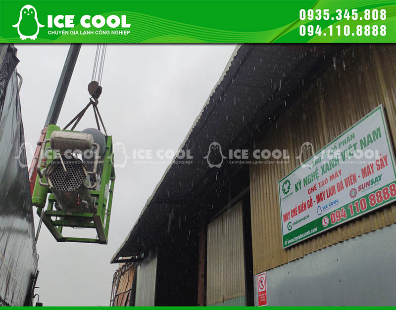 Transporting 5 ton ice machine to Binh Thuan