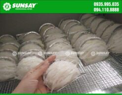 After preliminary processing, bird's nest fibers are pressed into molds and dried