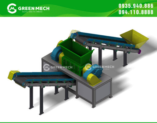 Consulting on the design of a 2-shaft crusher specializing in crushing scrap and rags