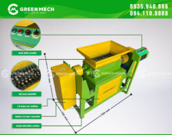 Structure of 2-shaft crusher with capacity of 200kg