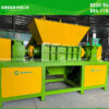 The 2-shaft crusher saves electricity and crushes a variety of waste types