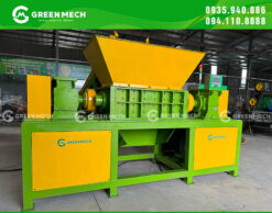 The 2-shaft crusher saves electricity and crushes a variety of waste types