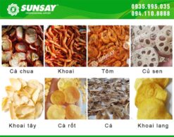 Vacuum fried agricultural and seafood products