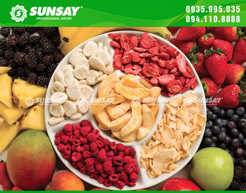 Freeze-drying technology keeps fruit fresh in color and retains its flavor.