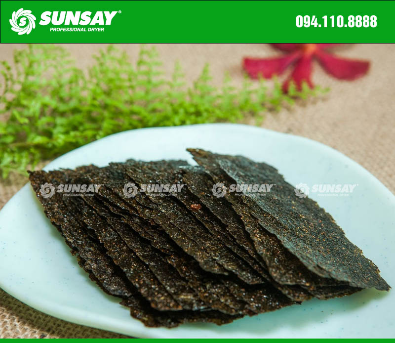 Dried seaweed with SUNSAY seaweed dryer