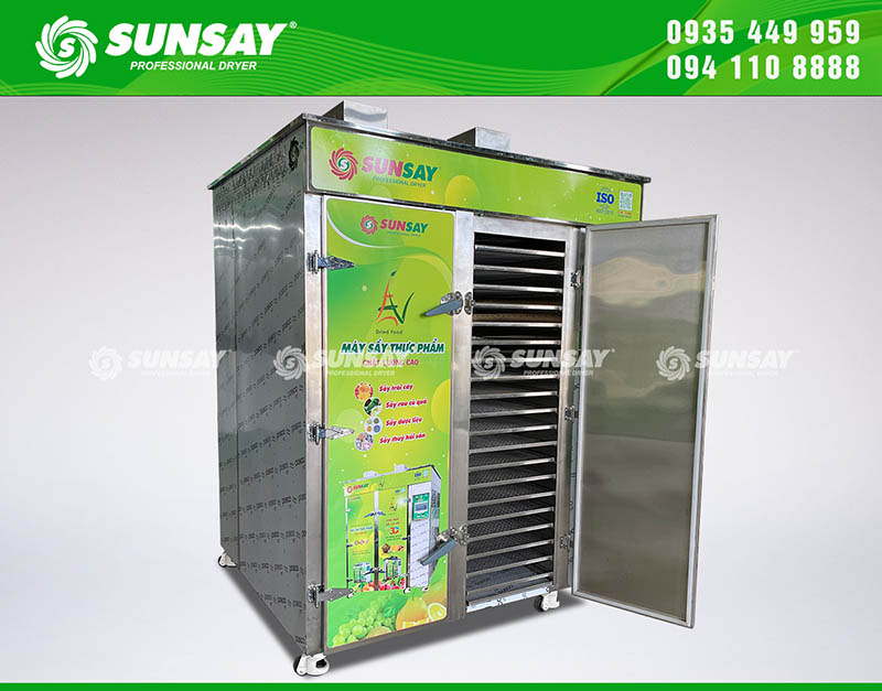 SUNSAY heat dryer has two separate drying chambers, can dry a variety of products together to increase production productivity.